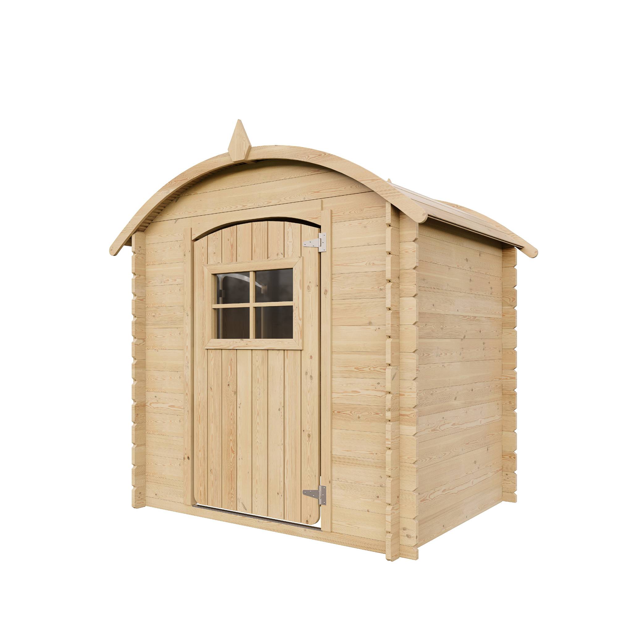 Timbela - Maison en bois pour enfants 112x146xH145 cm / 1.1 m² avec plancher - Maison jardin enfant exterieur bois - 19 mm d’épaisseur - Timbela M505 - Image 4