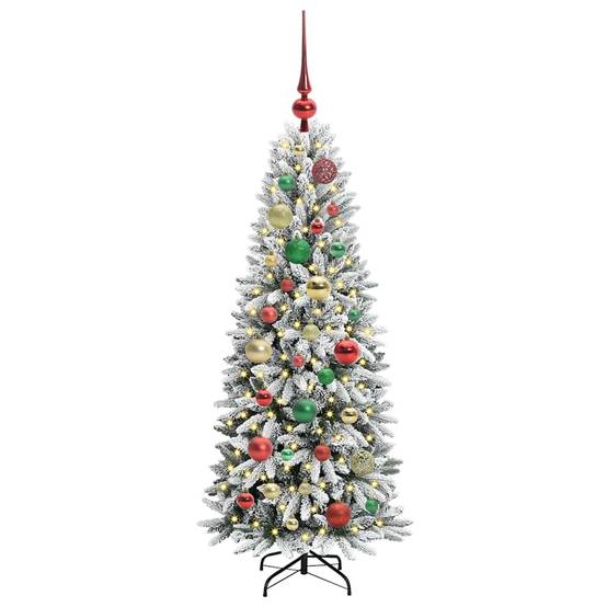 ComfortXL - Sapin de Noël Artificiel Blanc 120 cm Effet Neige, Lumineux avec 8 Modes d'Éclairage – ComfortXL Outdoor Living - Image 3