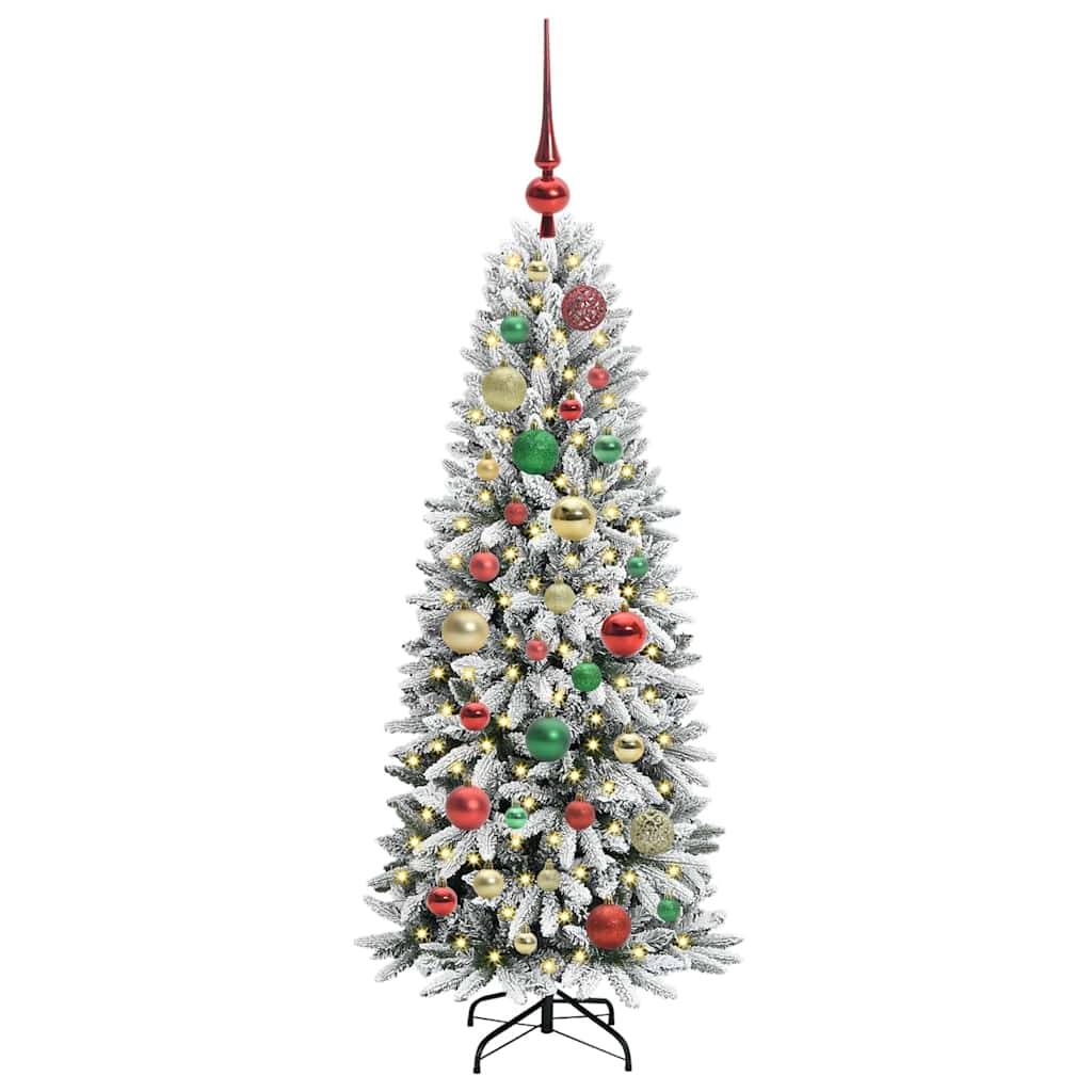 ComfortXL - Sapin de Noël Artificiel Blanc 120 cm Effet Neige, Lumineux avec 8 Modes d'Éclairage – ComfortXL Outdoor Living - Image 3