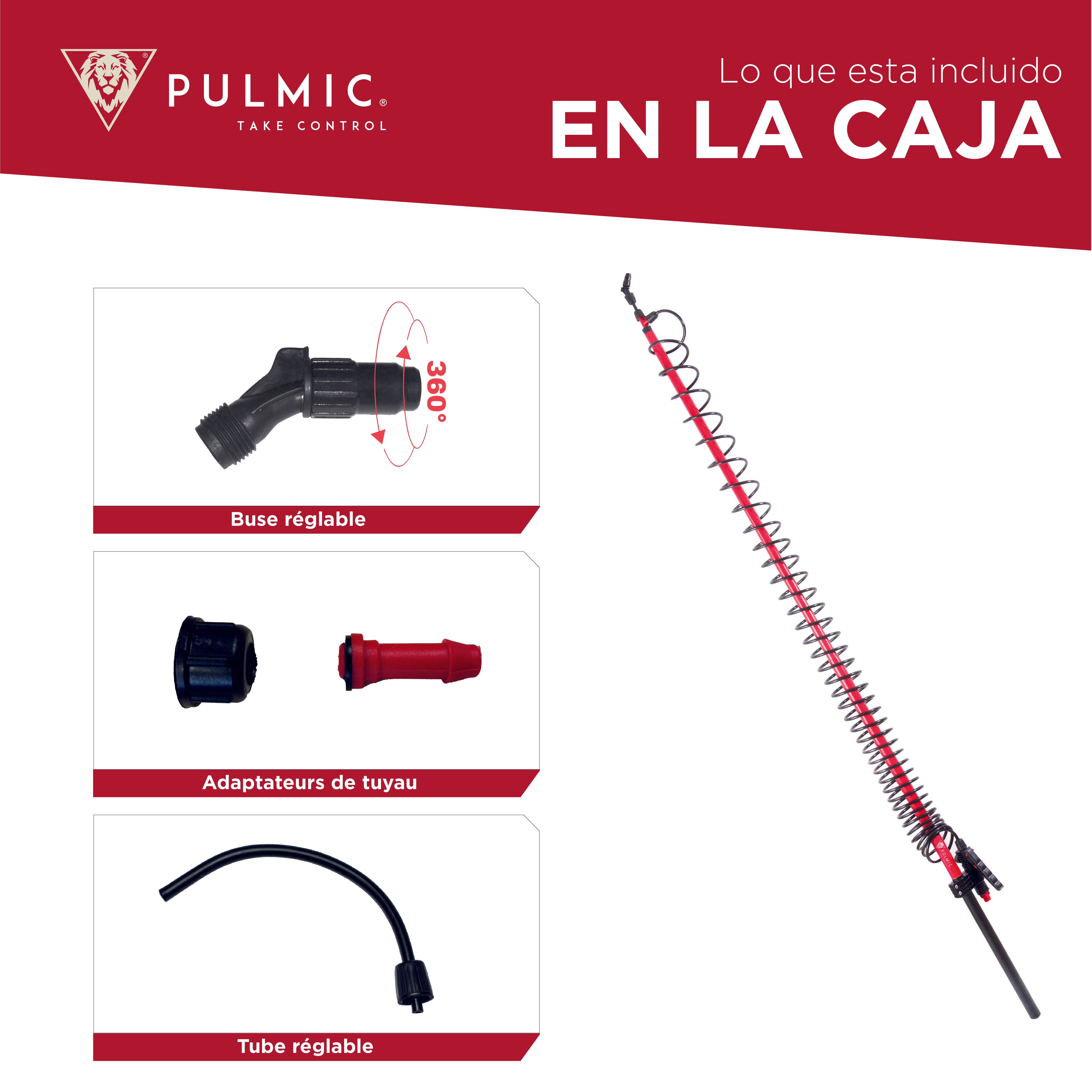 Pulmic Lance de Pulvérisation Télescopique 5 m d'Hauteur – Perche en Fibre de Verre Légère. Idéale pour le Démoussage, - Image 7