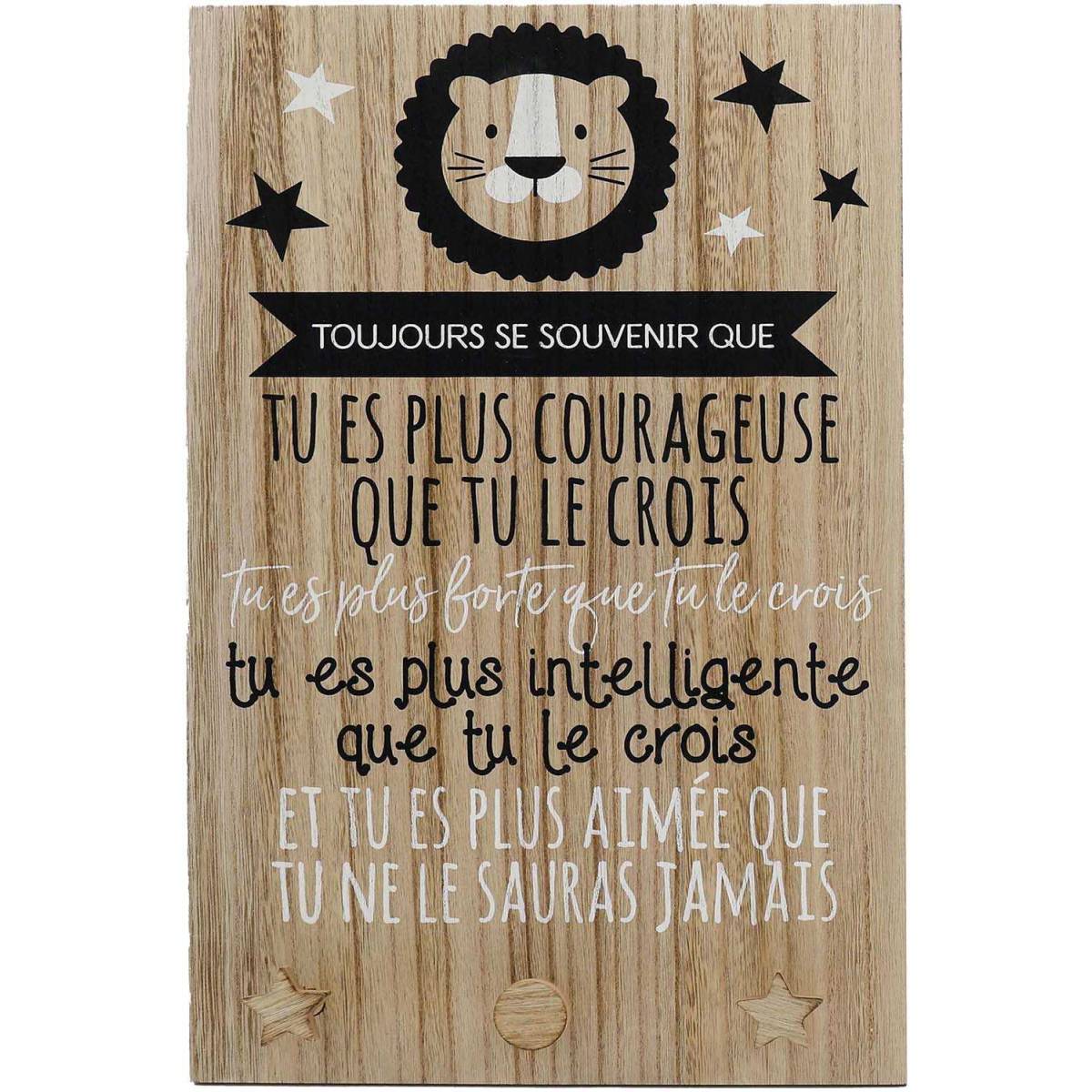 Sil - Plaque murale citation pour enfant Fille
