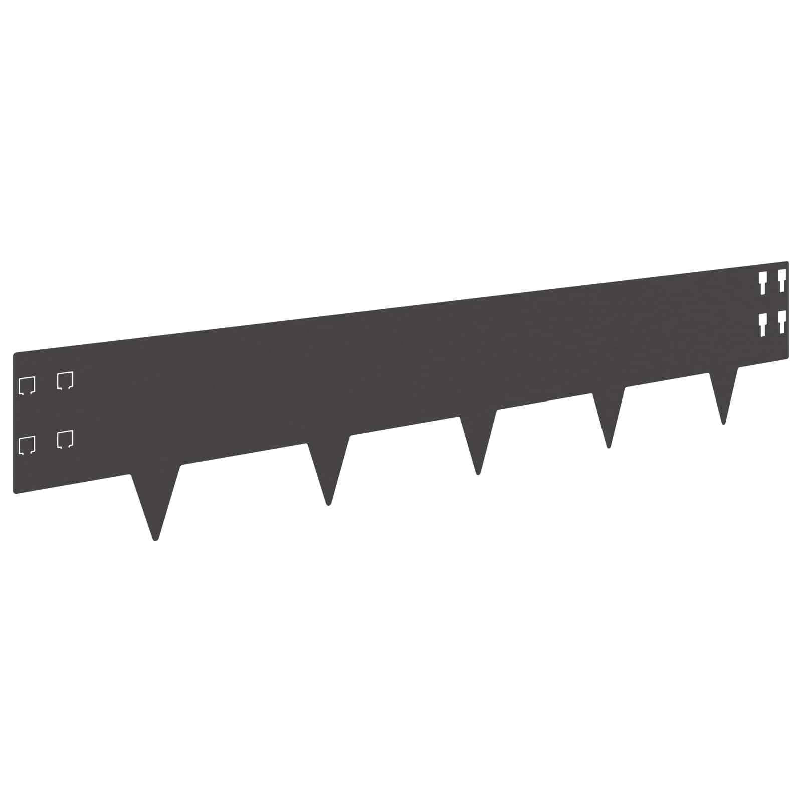 Bordure de jardin acier noir 100 x 20 cm - PANGIVO - Image 2