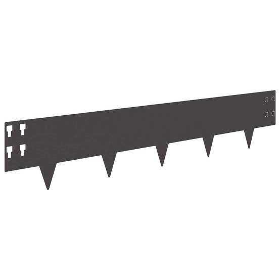 Bordure de jardin acier noir 100 x 20 cm - PANGIVO - Image 6