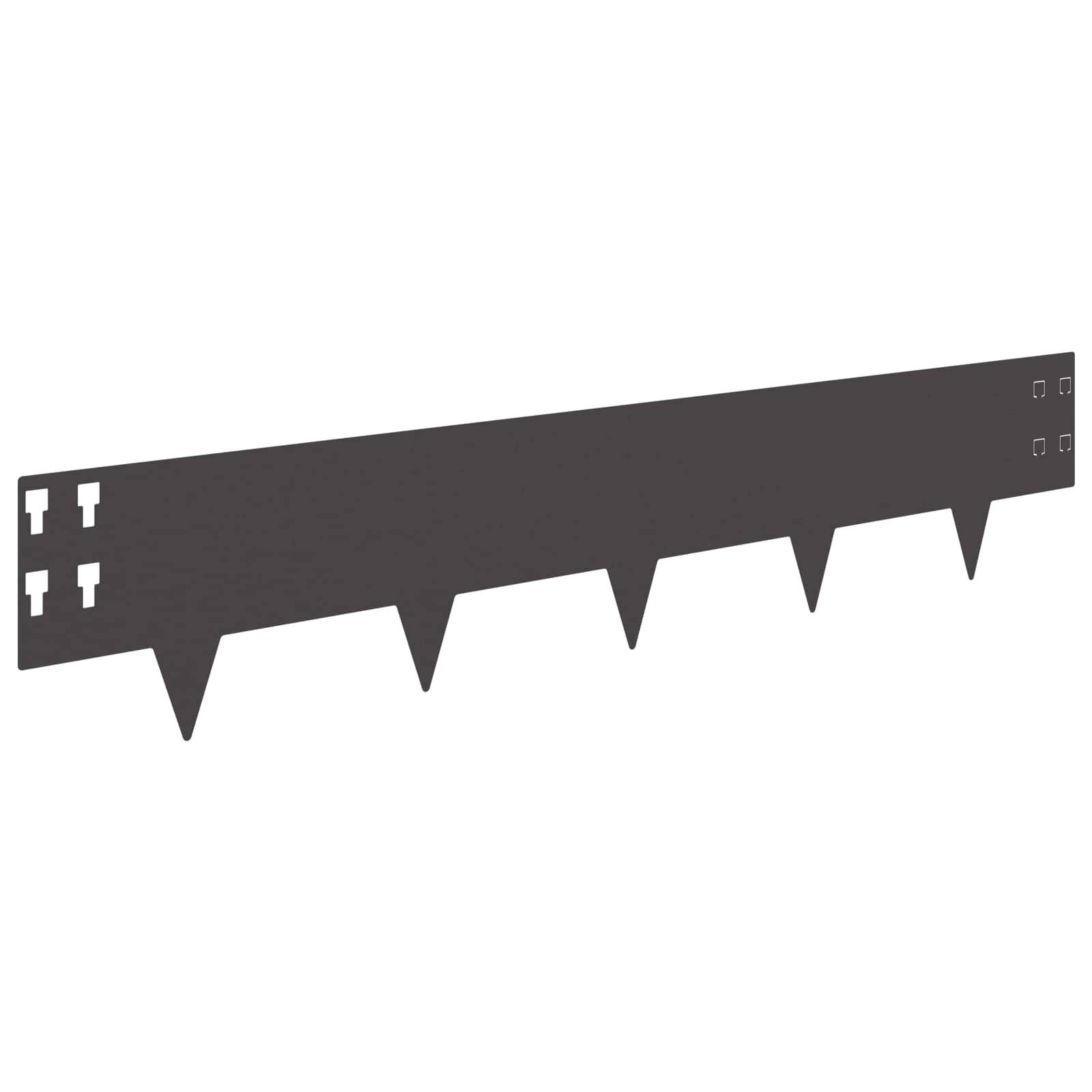 Bordure de jardin acier noir 100 x 20 cm - PANGIVO - Image 6