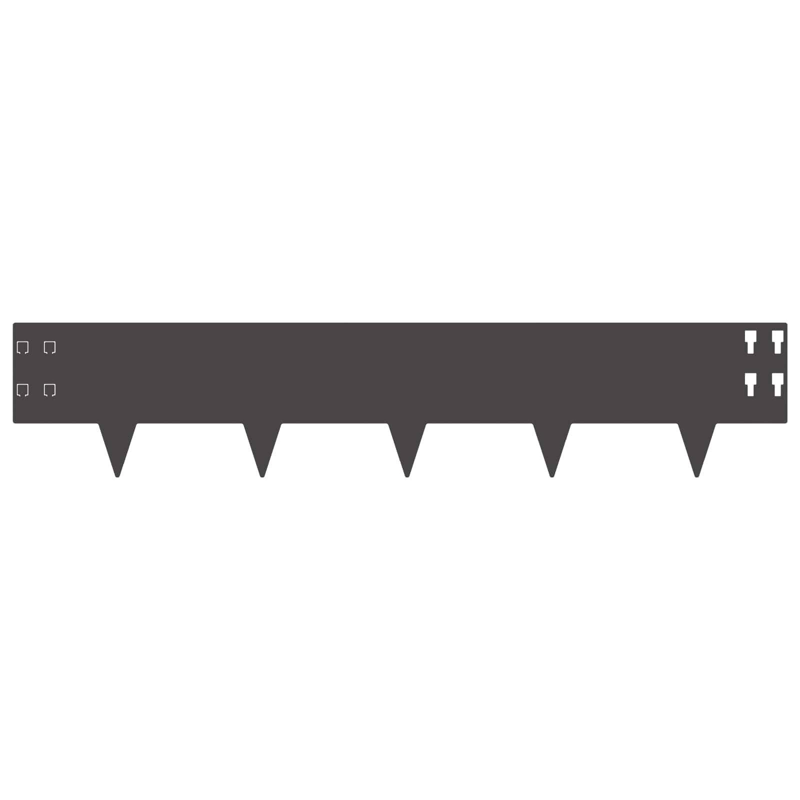 Bordure de jardin acier noir 100 x 20 cm - PANGIVO - Image 5