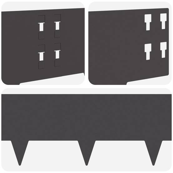 Bordure de jardin acier noir 100 x 20 cm - PANGIVO - Image 7