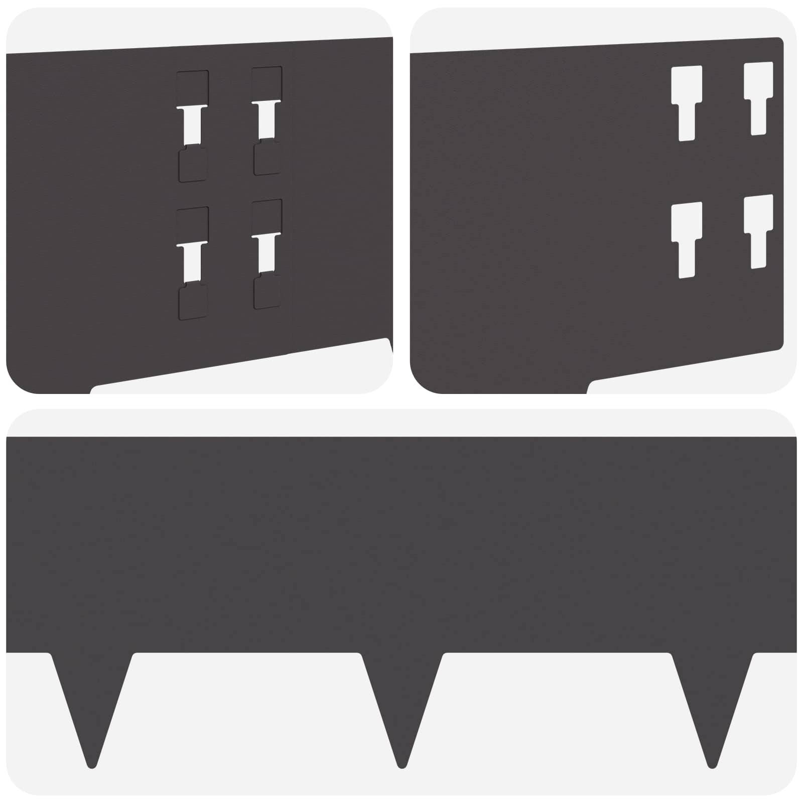 Bordure de jardin acier noir 100 x 20 cm - PANGIVO - Image 7