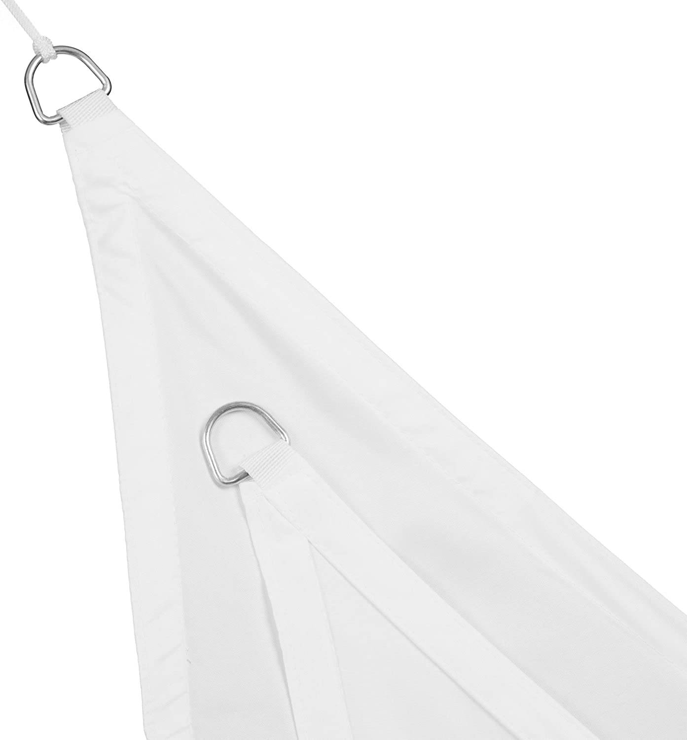 Helloshop26 - Voile d'ombrage triangle 4 x 4 x 4 m blanc - Imagen 3