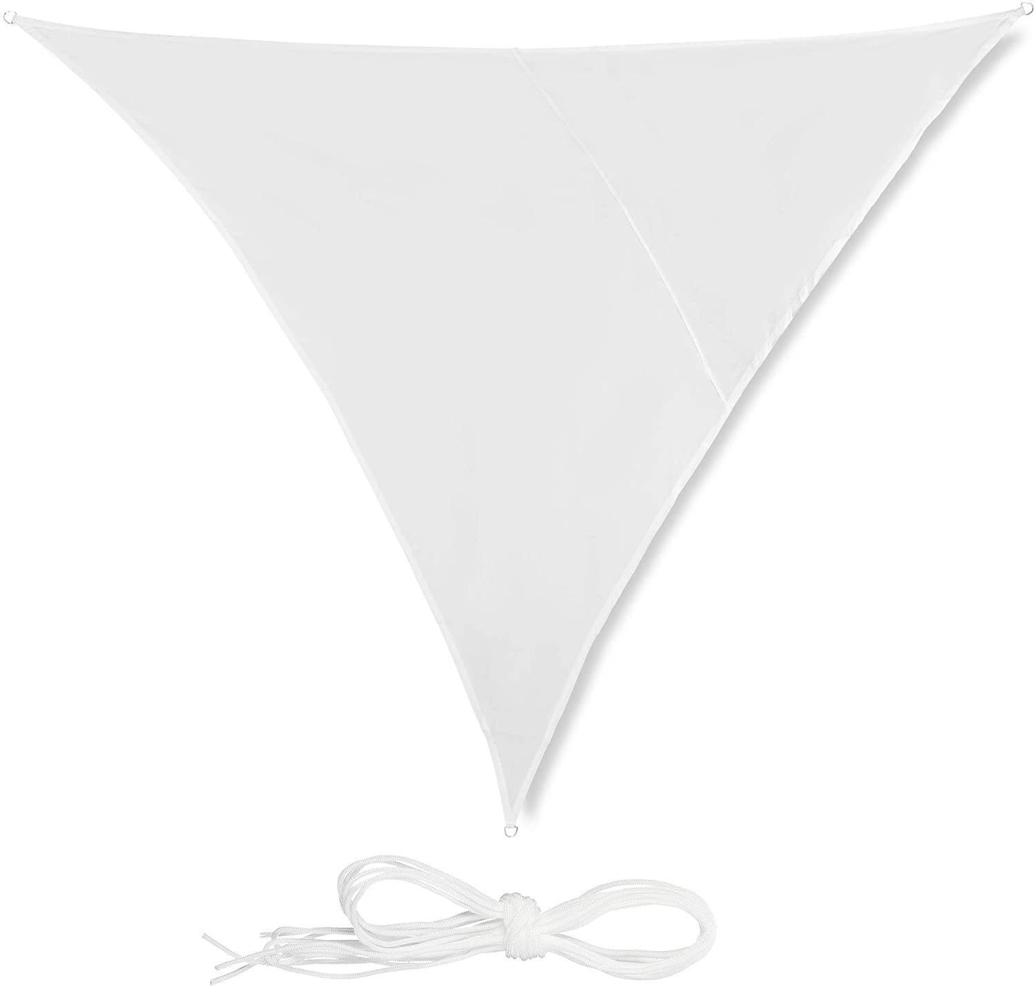 Helloshop26 - Voile d'ombrage triangle 4 x 4 x 4 m blanc - Imagen 1