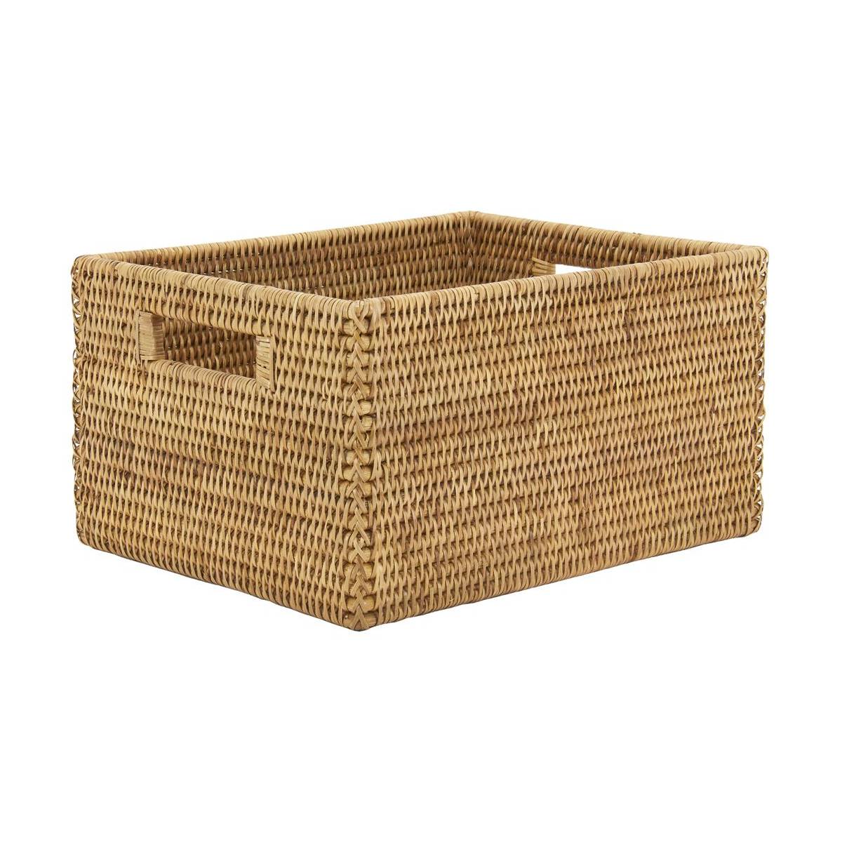 Aubry Gaspard - Panier de rangement en rotin naturel 38 x 30 x 20 cm - Imagen 1