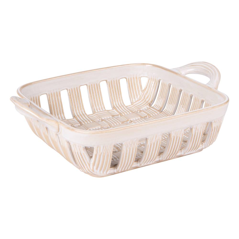 Corbeille Tressée beige 29x23 cm - Image 1