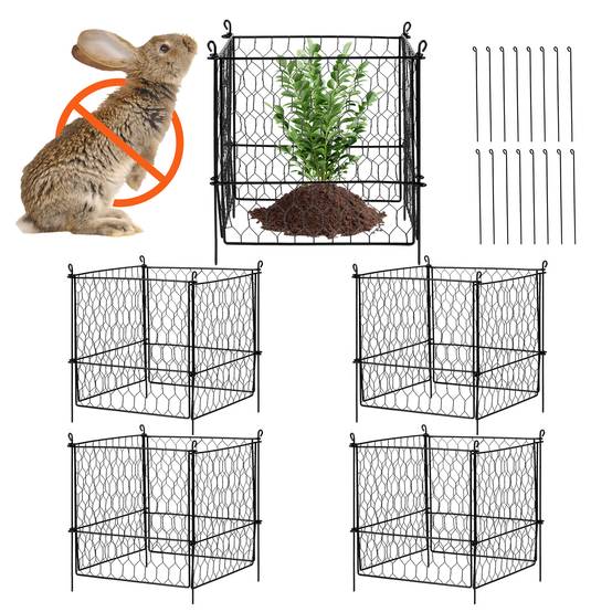 VEVOR Lot 4 protections plantes, grillage 34x34cm, maille métallique, lapins. - Image 9