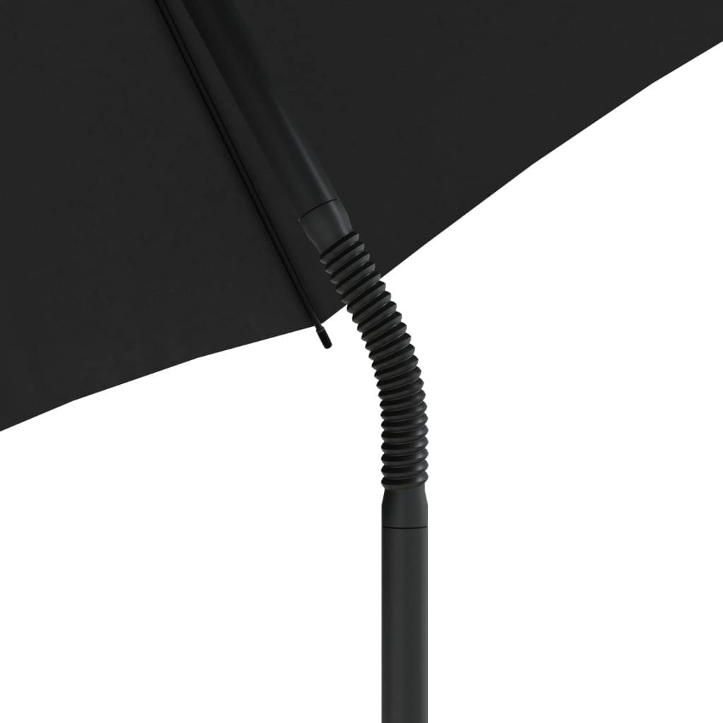 ComfortXL - Canapé de Jardin 2 Places Résine Tressée avec Parasol Inclinable et Tabourets – Noir – ComfortXL Outdoor Living - Image 10