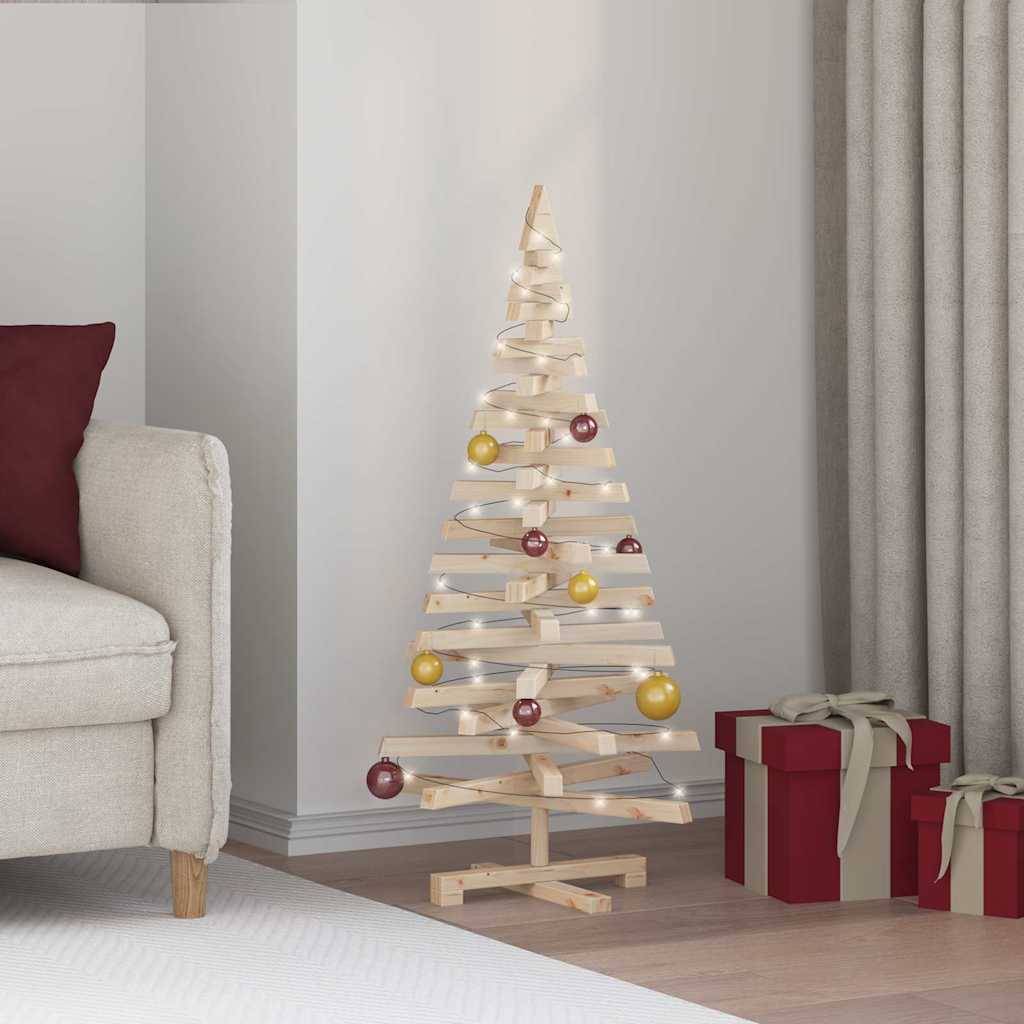 ComfortXL - Sapin de Noël Design en Bois de Pin Massif Branches Ajustables Naturel 120 cm – ComfortXL Outdoor Living - Image 1