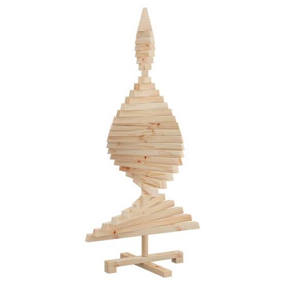 ComfortXL - Sapin de Noël Design en Bois de Pin Massif Branches Ajustables Naturel 120 cm – ComfortXL Outdoor Living - Image 6