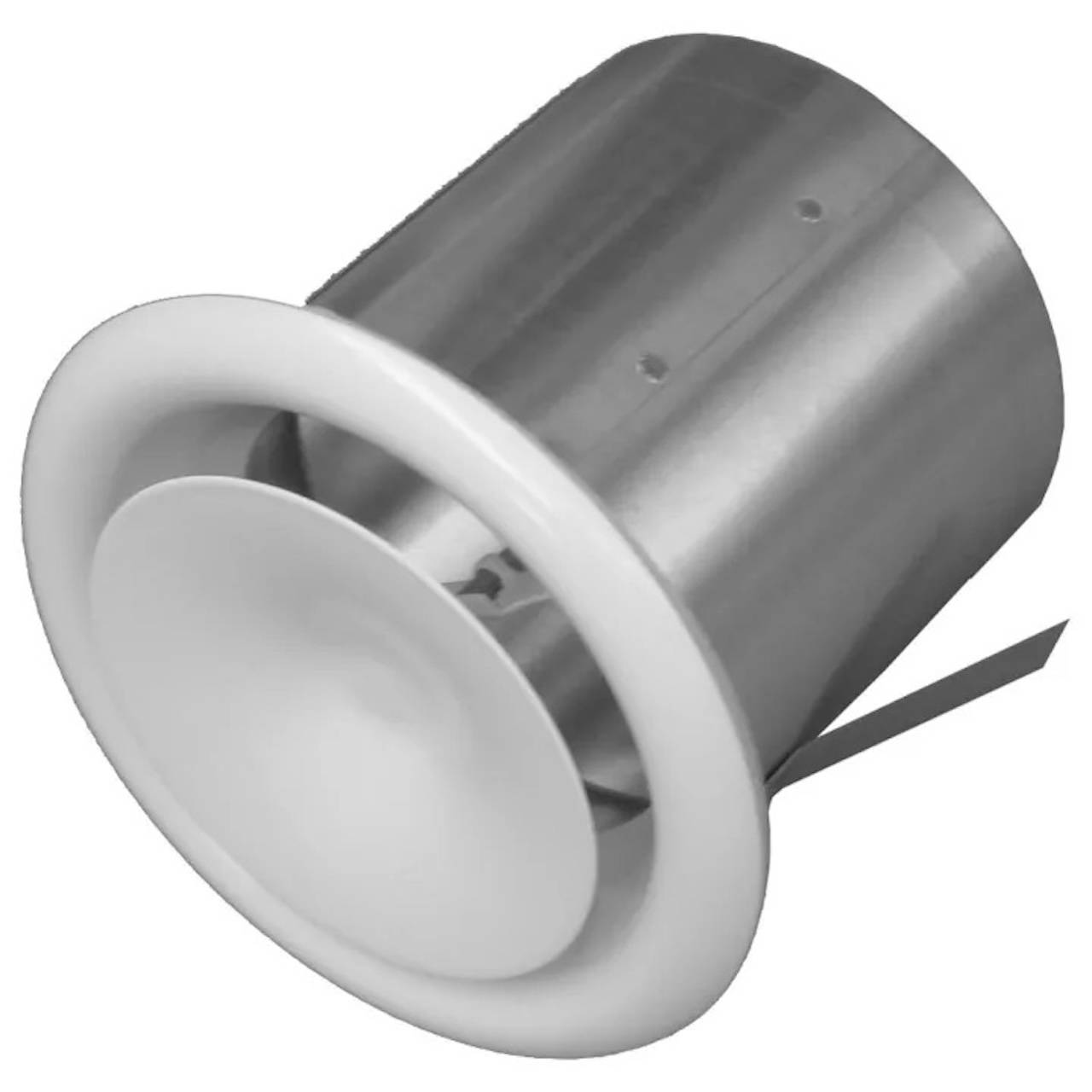 Bouche de soufflage orientable à molette BIR – Ø125 mm – acier laqué blanc