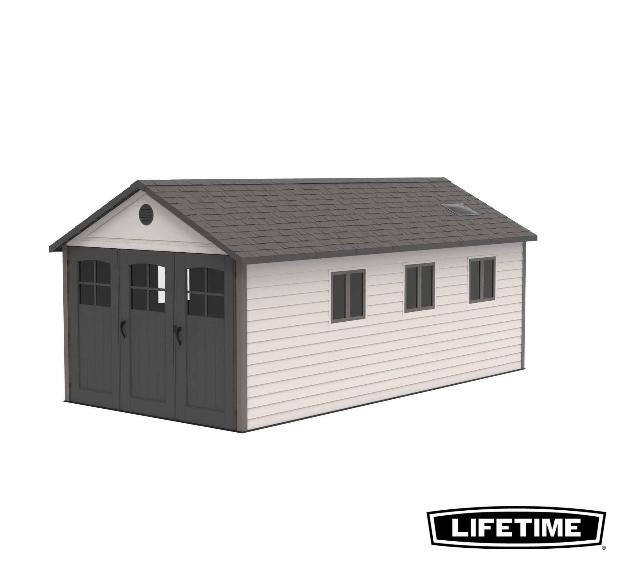 Lifetime - Abri résine carrossable 19,65 m2 / 3.37 x 6.42 m LIFETIME #60237 - Image 1