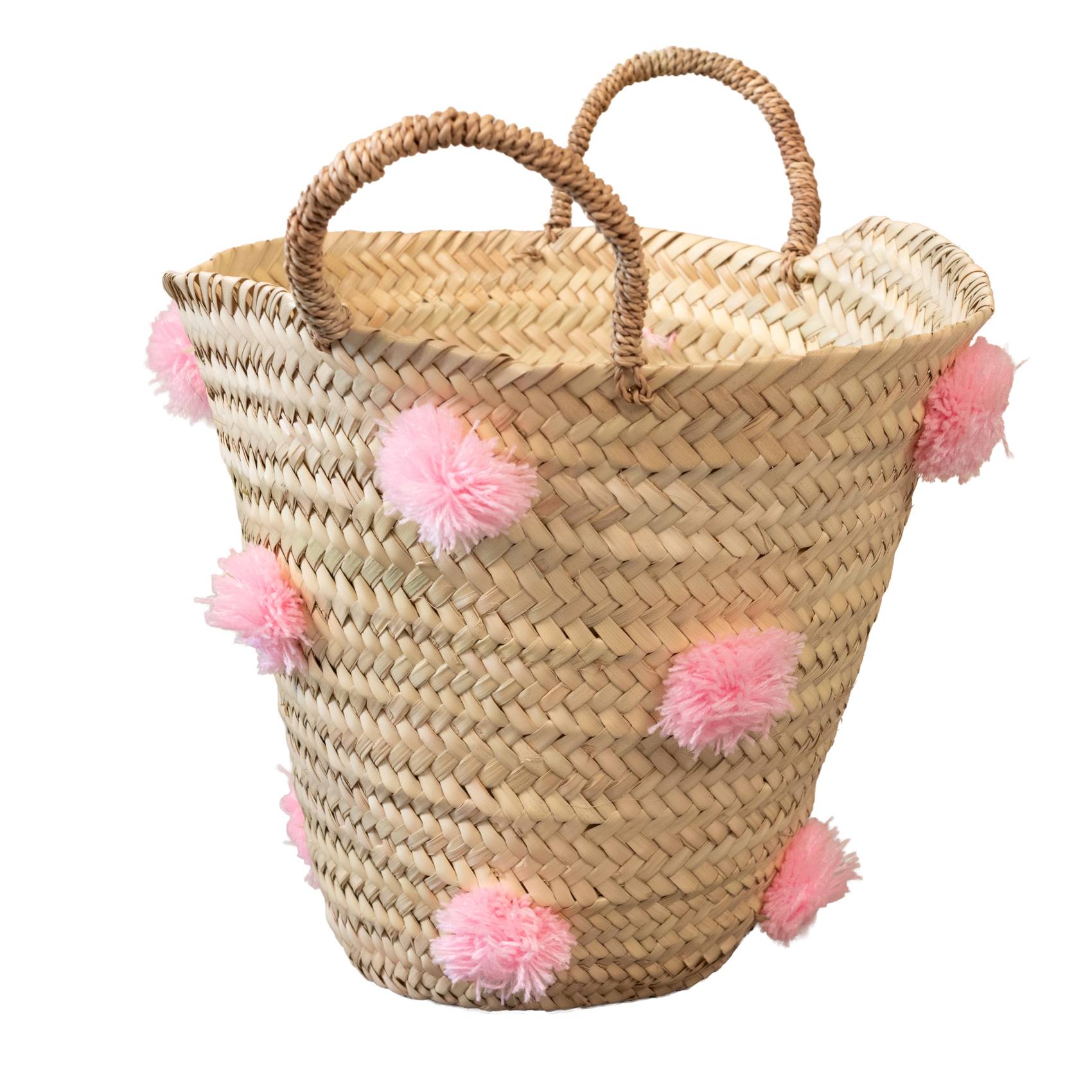 Home Maison - Panier de rangement à pompons - HOME MAISON - Feuille de palmier - Rose - Image 1