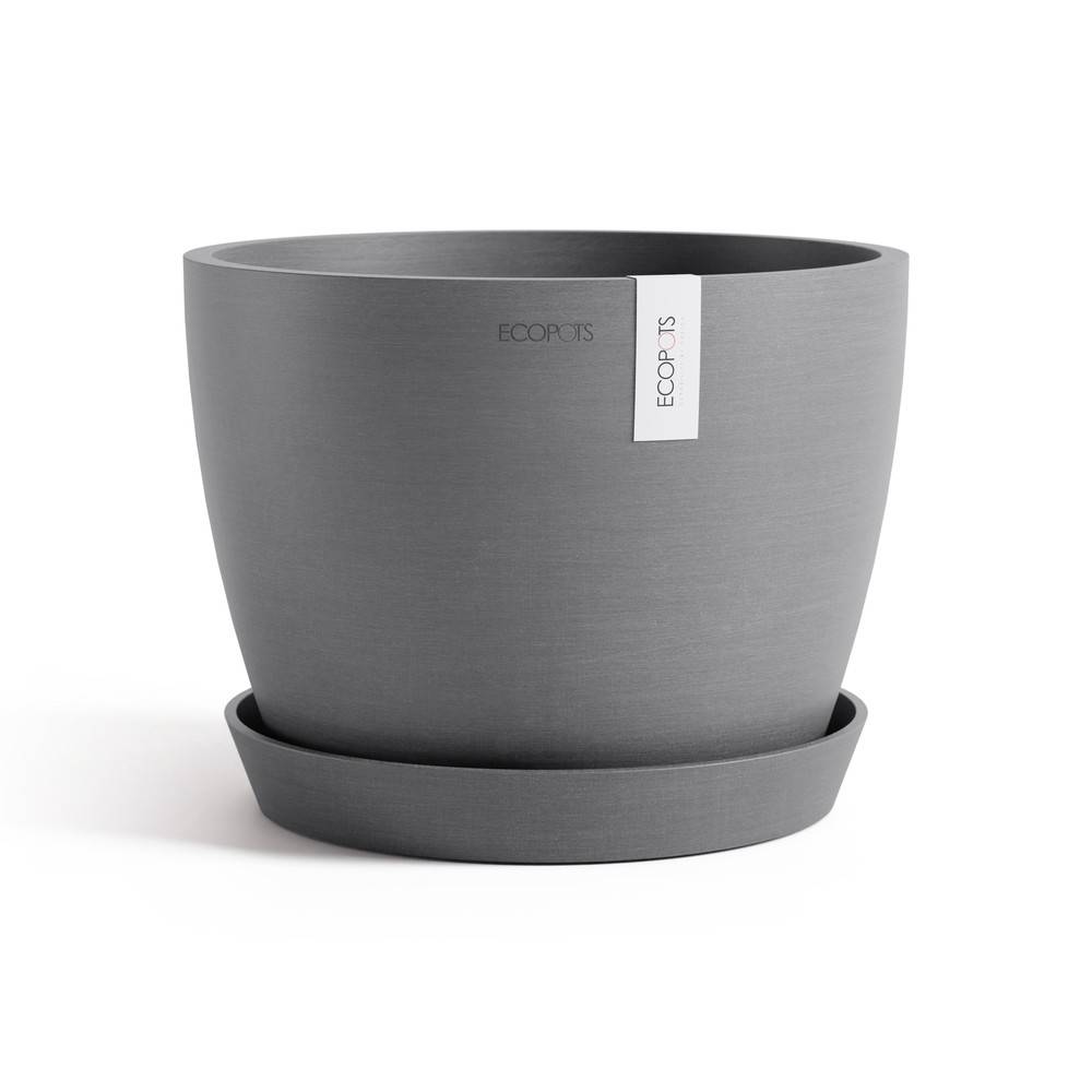 Ecopots - Pot Rond Stockholm 24 Gris - Ø 23,2 x H. 17,6 cm - 5,4 L ECOPOTS - Imagen 3
