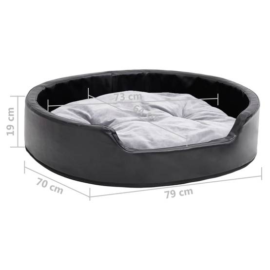 Canapé pour chien confortable similicuir et peluche Noir 79x70 cm – ComfortXL Pet Living - Image 8