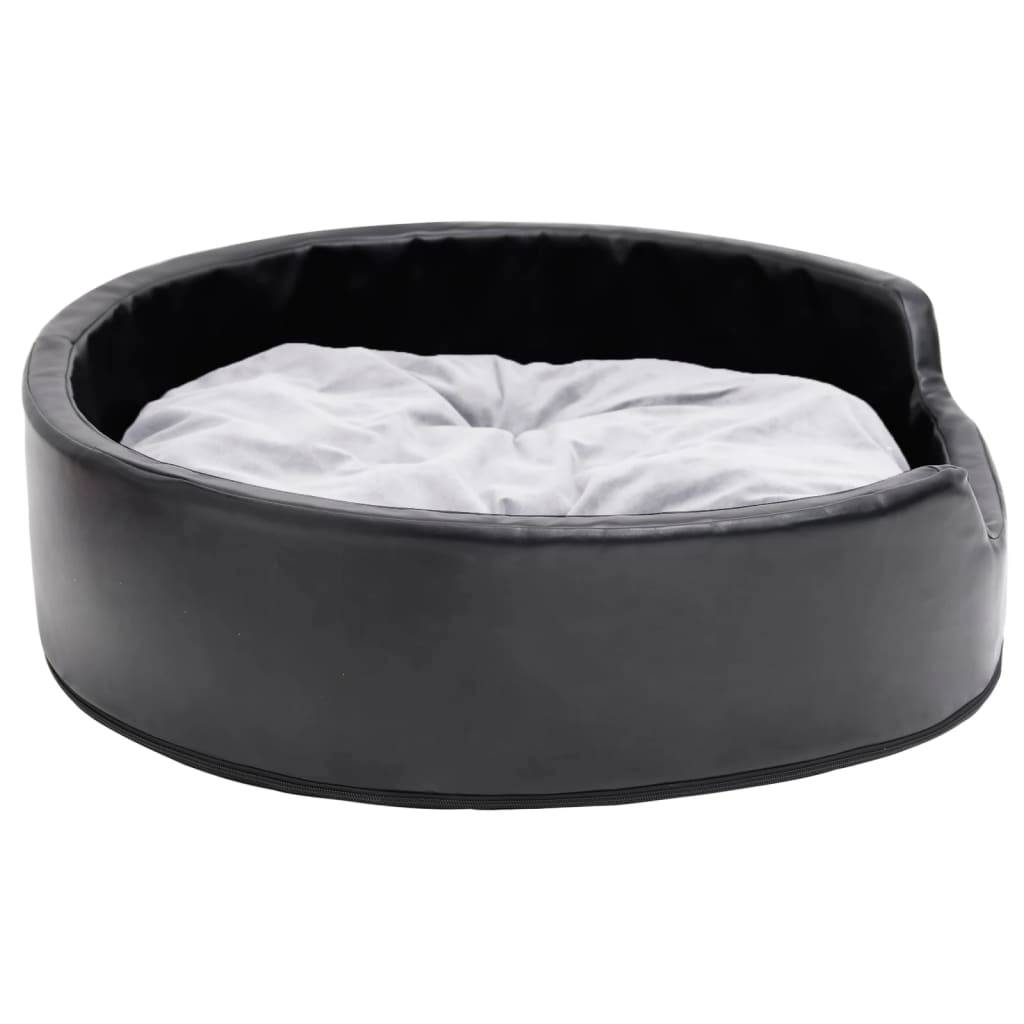 Canapé pour chien confortable similicuir et peluche Noir 79x70 cm – ComfortXL Pet Living - Image 4