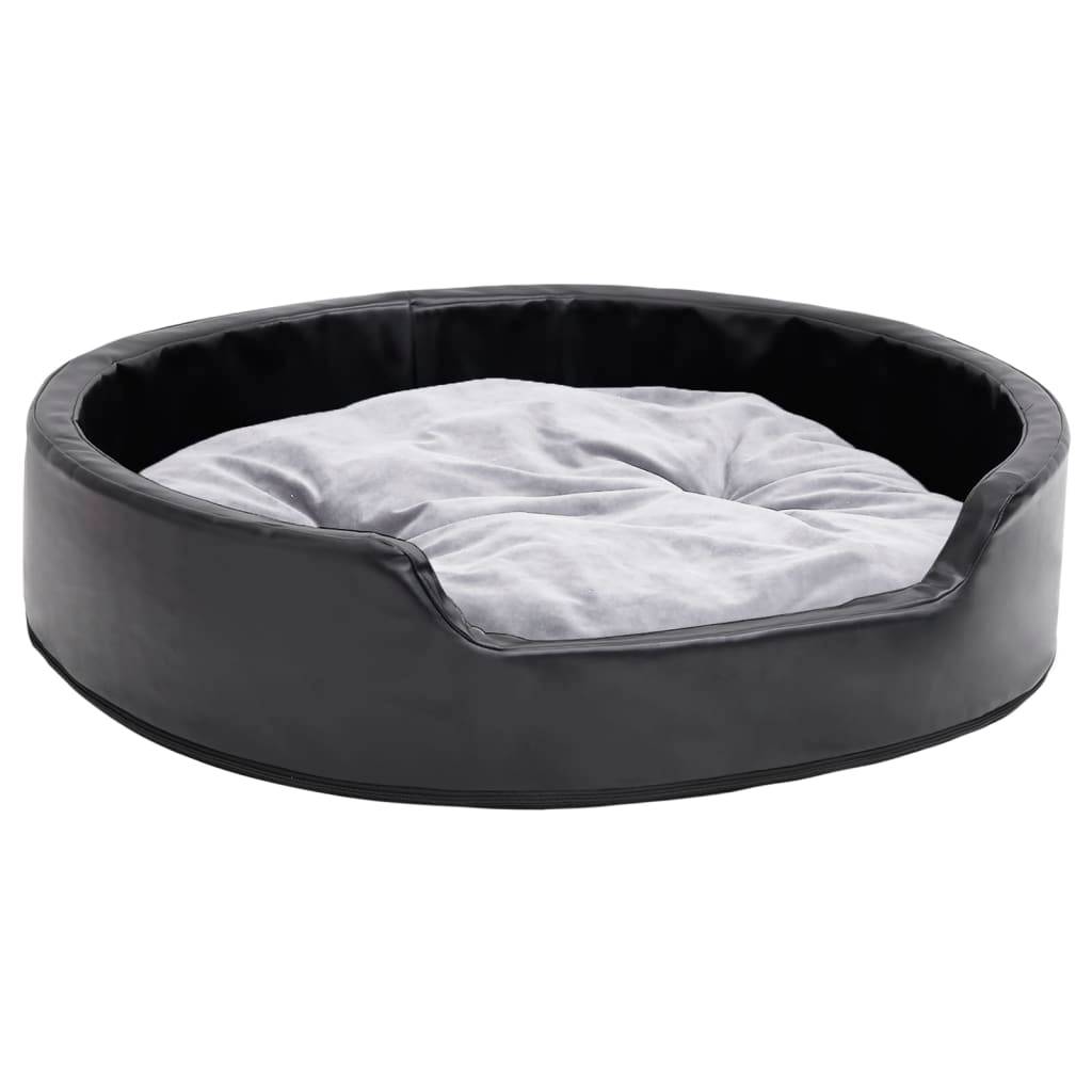 Canapé pour chien confortable similicuir et peluche Noir 79x70 cm – ComfortXL Pet Living - Image 2