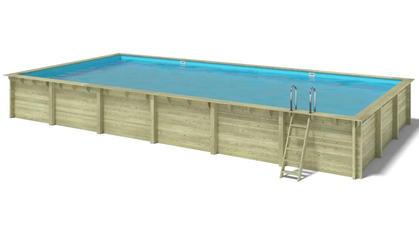Altanka - Piscine en bois 12,20x6,20 - H.1,44 m - avec filtration - BAS762OSPI - Imagen 3