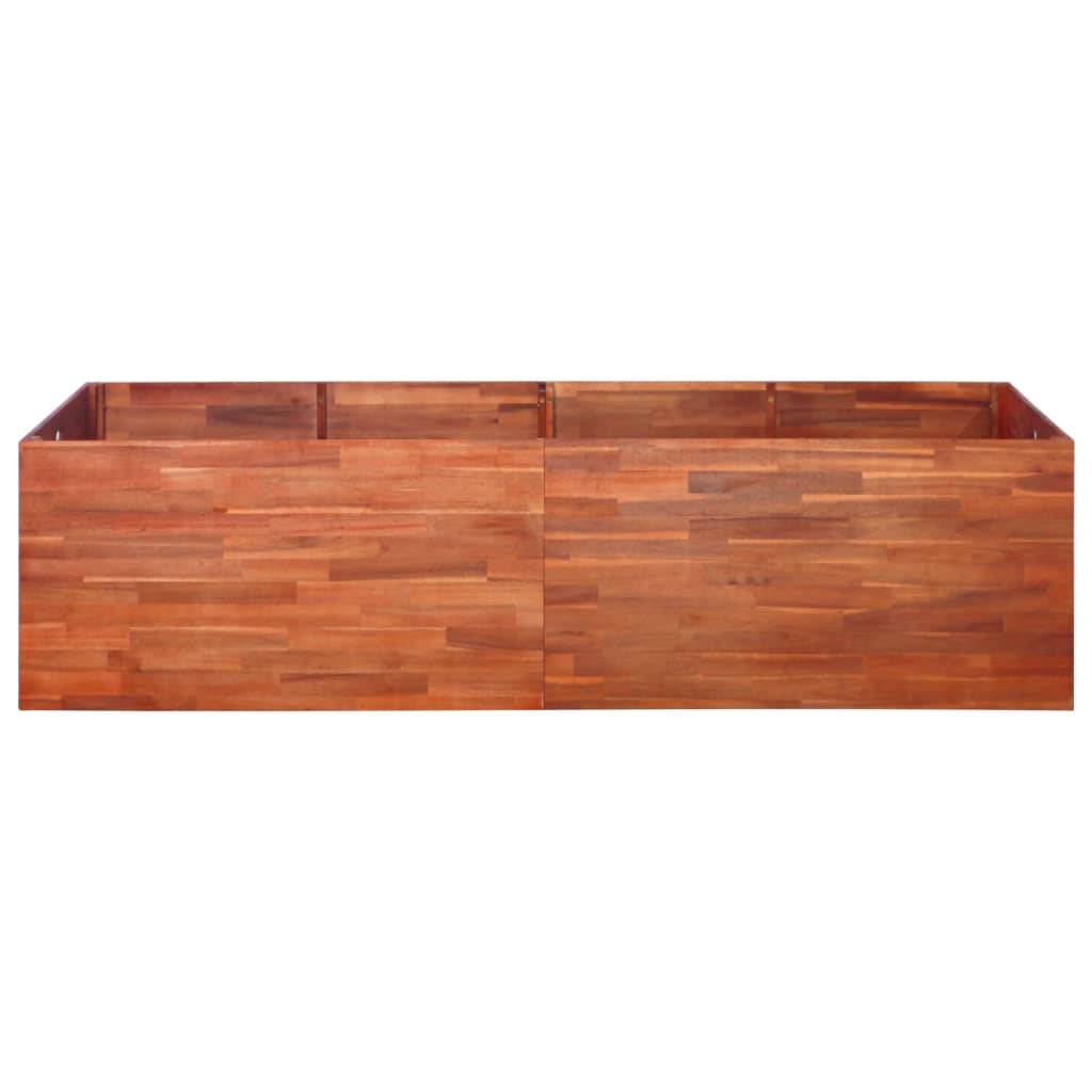 Helloshop26 - Jardinière lit surélevé plantes fleurs jardin bois d'acacia 200 x 50 x 50 cm - Imagen 2