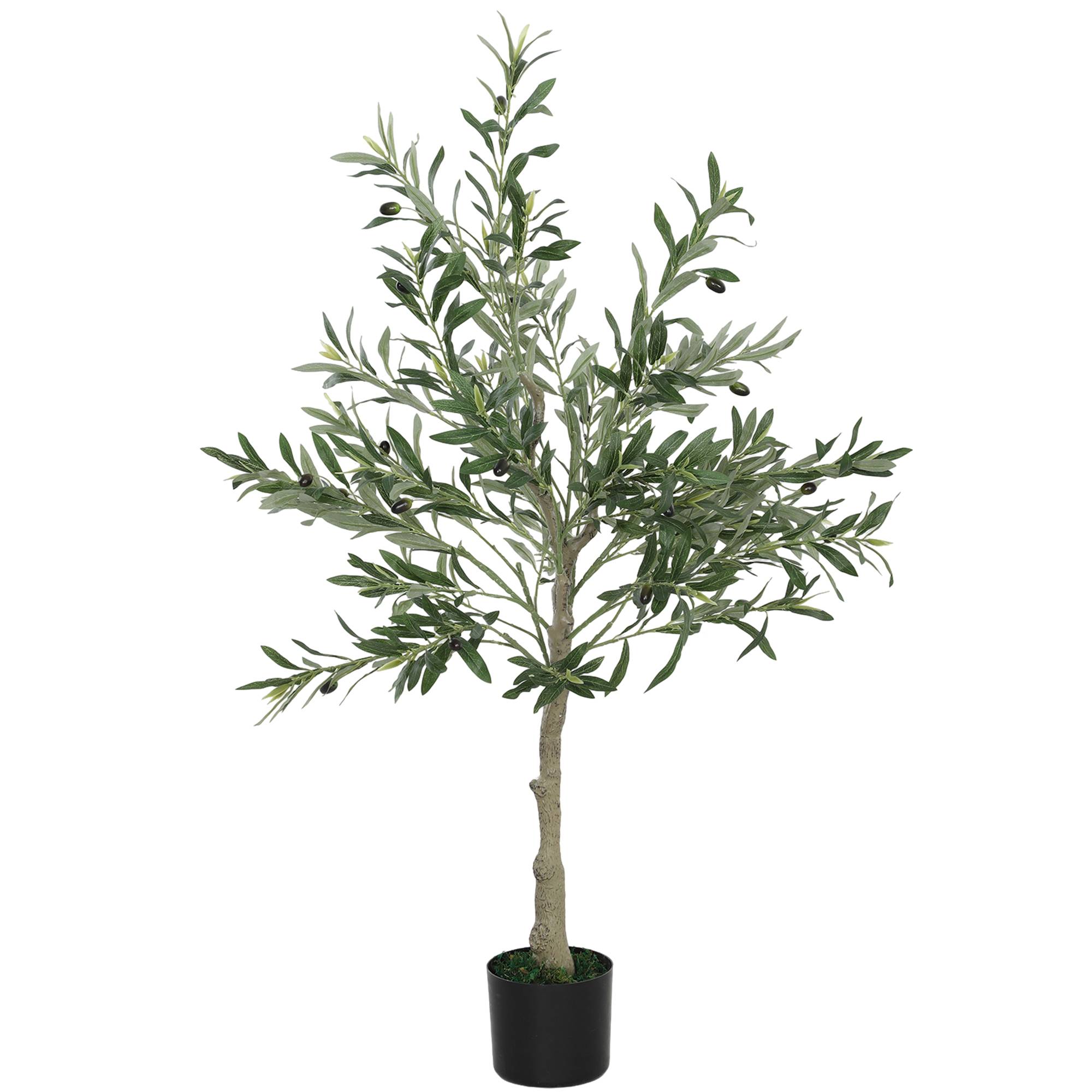 Sans Marque - Olivier artificiel 120 cm plante intérieur fausse plante décoration maison bureau salon chambre - Image 2