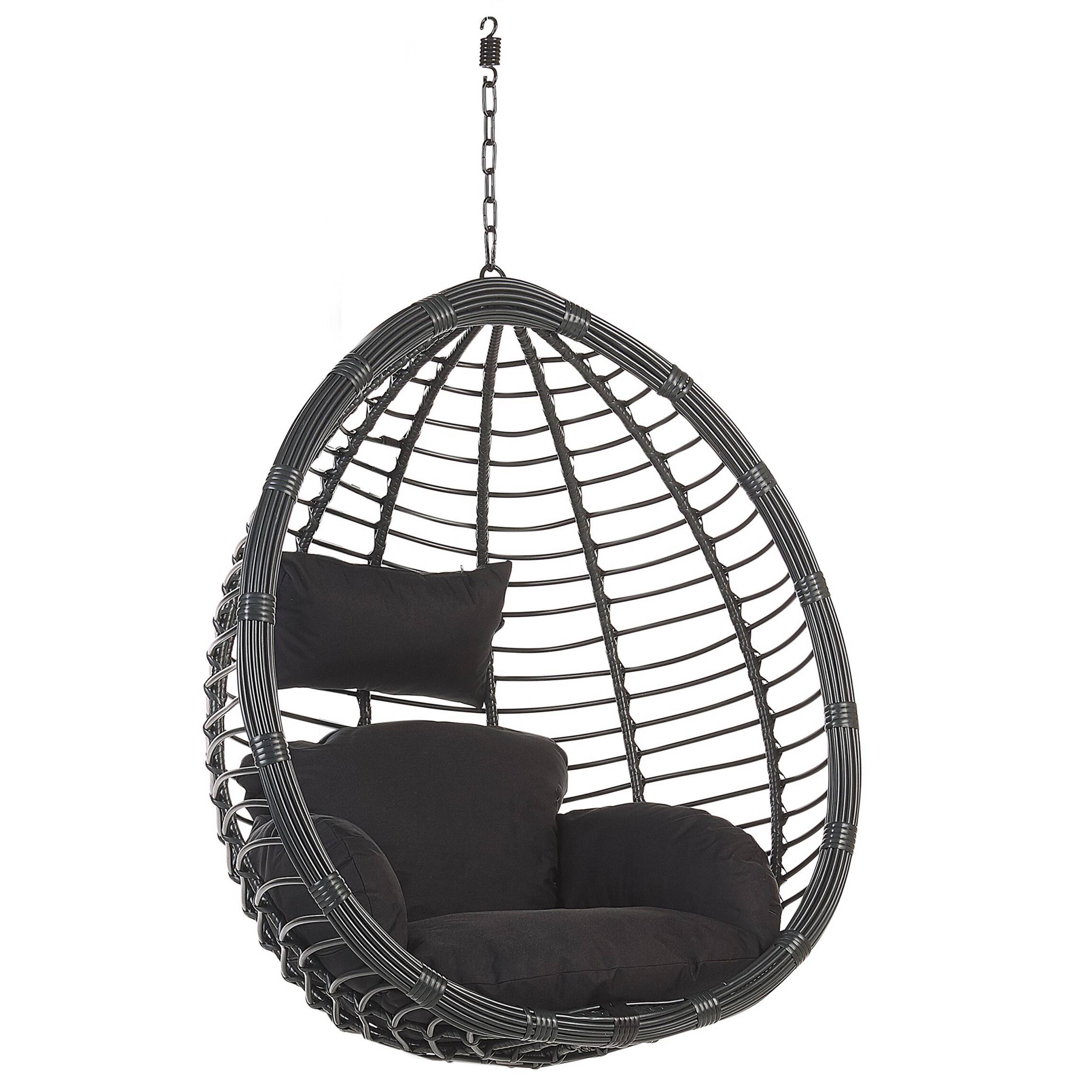 Beliani - Chaise porte-à-faux Polyrotin Noir TOLLO - 100x97x199- Beliani - Imagen 6