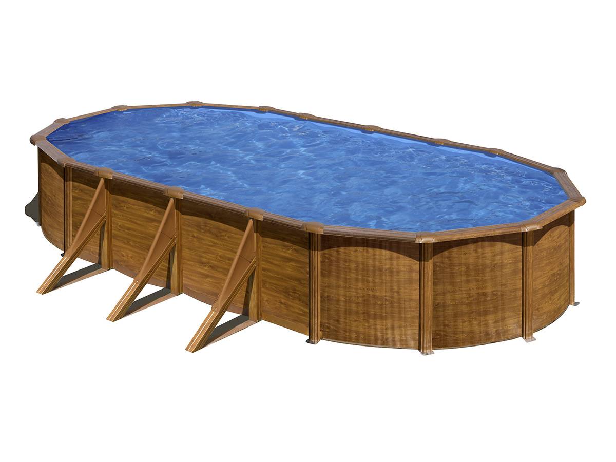 Gré - Piscine acier aspect bois Gré Pacific ovale 7,44 x 3,99 x 1,22 m - Gré - Imagen 2