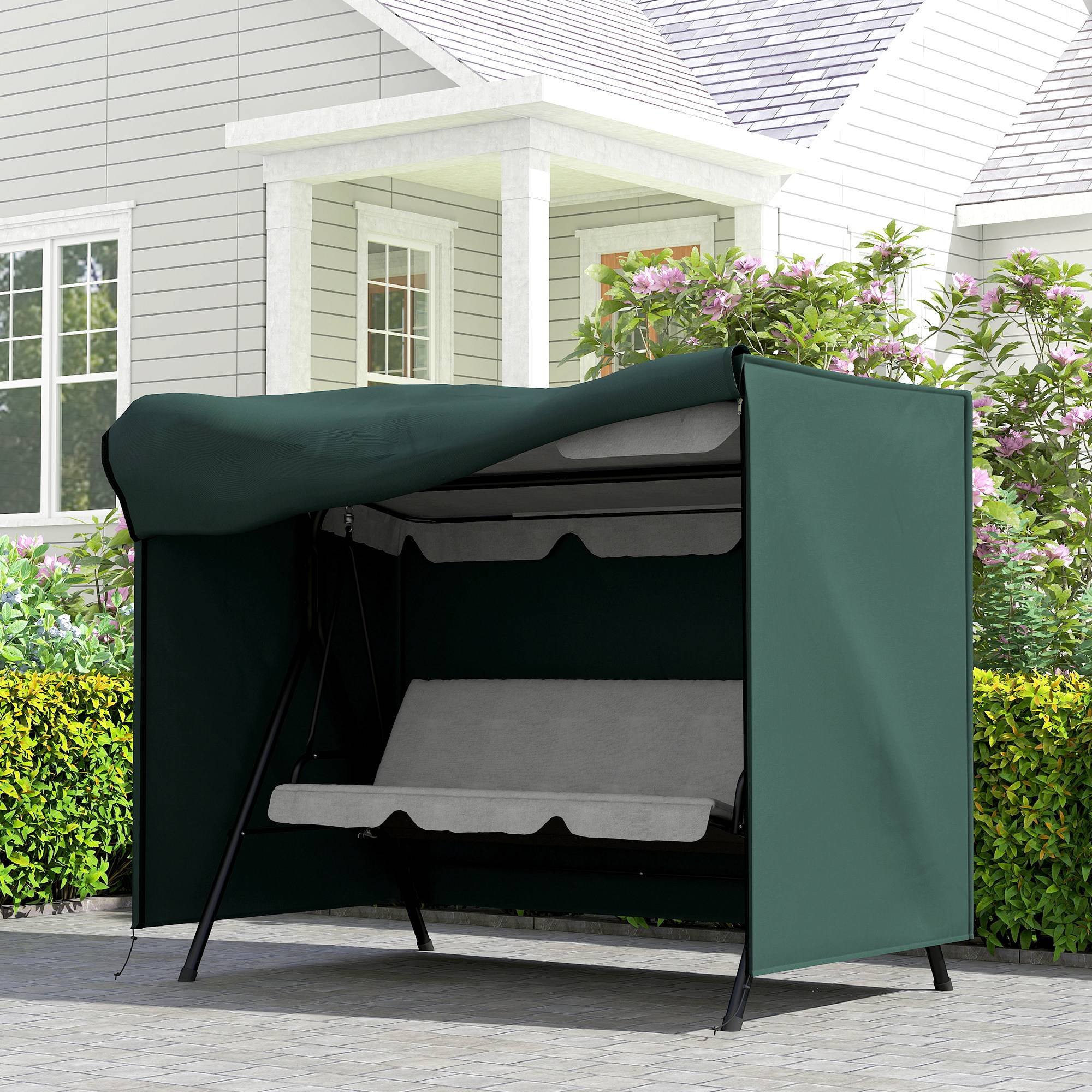 Housse balancelle 3 places Oxford 600D imperméable 205x124x164 cm - Image 4