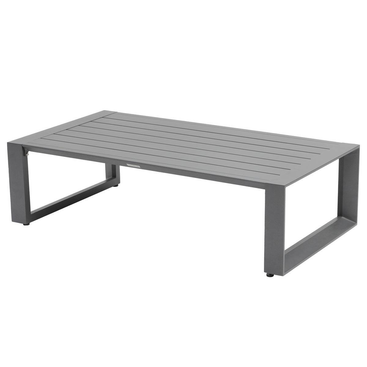 Hesperide - Table basse de jardin rectangulaire "Allure" graphite 130x70x36cm en aluminium traité époxy Hespéride - Imagen 1