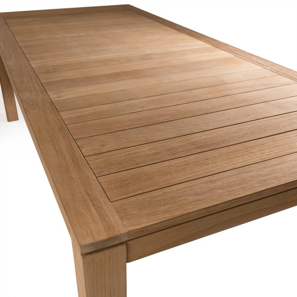KIM - Table de jardin 6/8 personnes - VIESTE 220 x 100 cm en bois Teck - Image 5