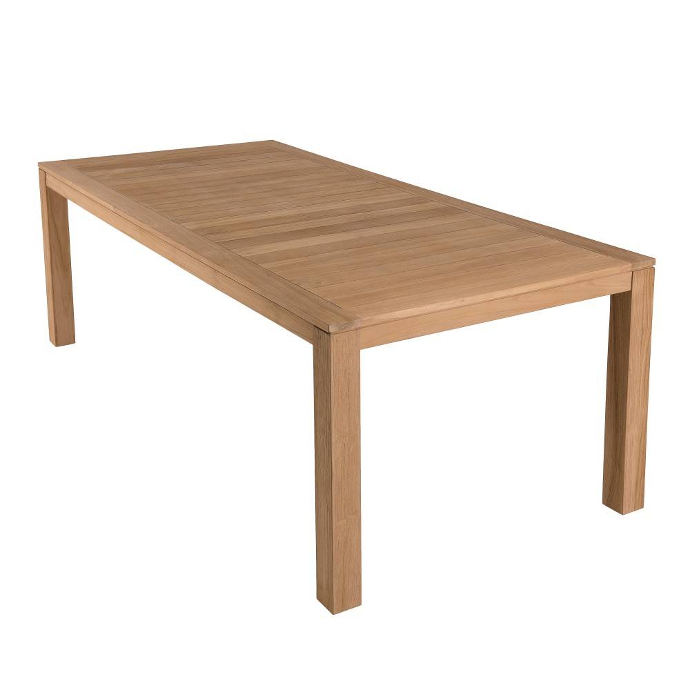 KIM - Table de jardin 6/8 personnes - VIESTE 220 x 100 cm en bois Teck - Image 4