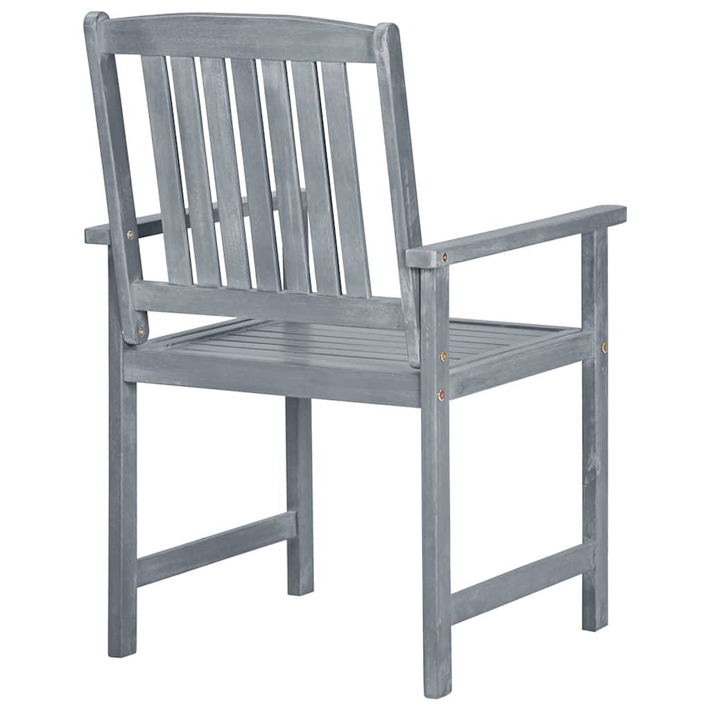 Lot de 6 chaises de jardin bois d'acacia gris 61 x 57 x 92 cm - PANGIVO - Image 7