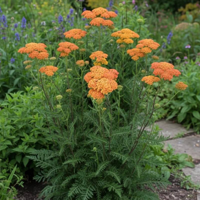 Achillée Terracotta à fleurs Orange/ - feuillage Caduc - Godet - 5/20 cm - Imagen 1