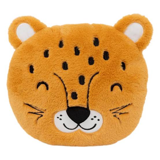 Coussin Enfant "Léopard Jungle" 30x30cm Jaune