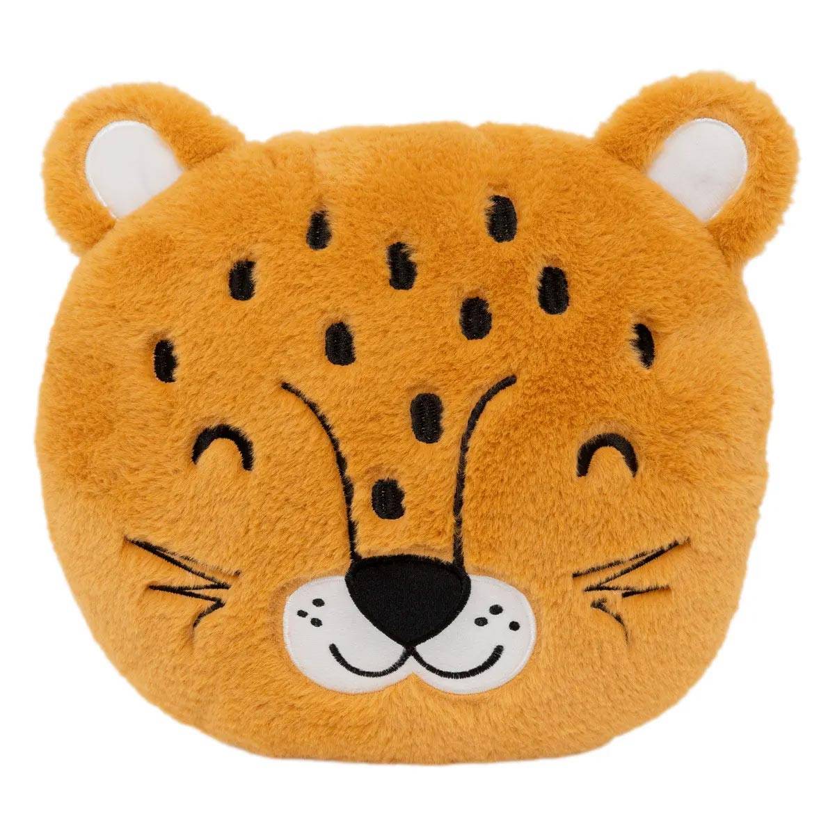 Coussin Enfant "Léopard Jungle" 30x30cm Jaune