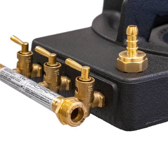 Rechaud gaz 9,8KW en fonte véritable sur 4 pieds 3 robinets + Tuyau gaz flexible 1.50m INTEC - Imagen 7