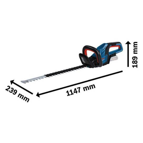 Bosch - Taille-haie sans fil BOSCH PROFESSIONAL - GHE 18V-60 - 18V - 20mm - Batterie GBA 4.0Ah + chargeur - Image 3