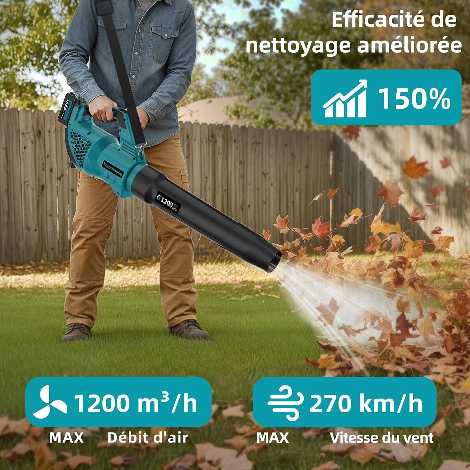 Sans Marque - Souffleur de feuilles portable sans fil à batterie Traumheim - Image 2