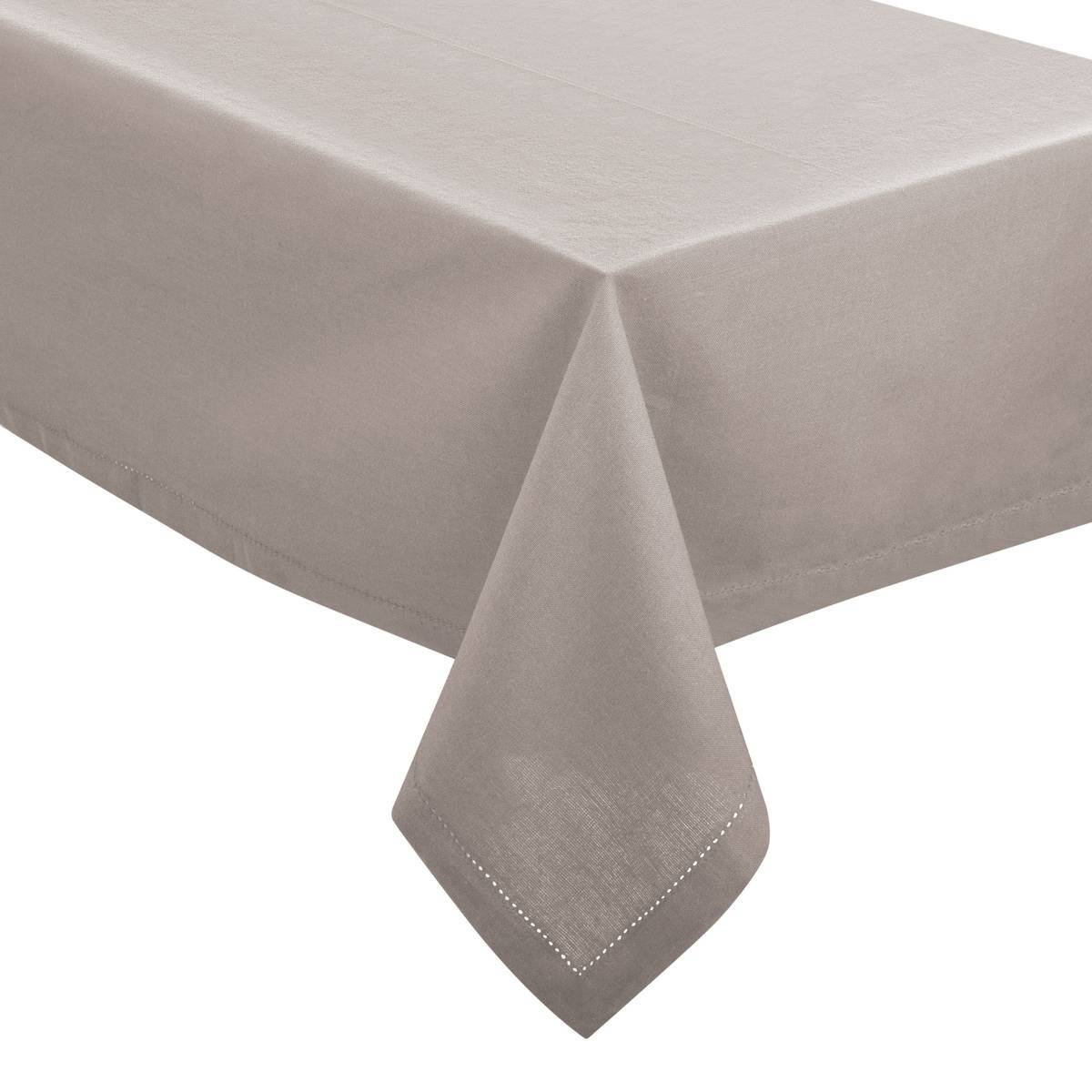 Atmosphera - Nappe "Jane" coton chambray gris souris 140x240cm - Atmosphera Créateur d'intérieur - Image 1