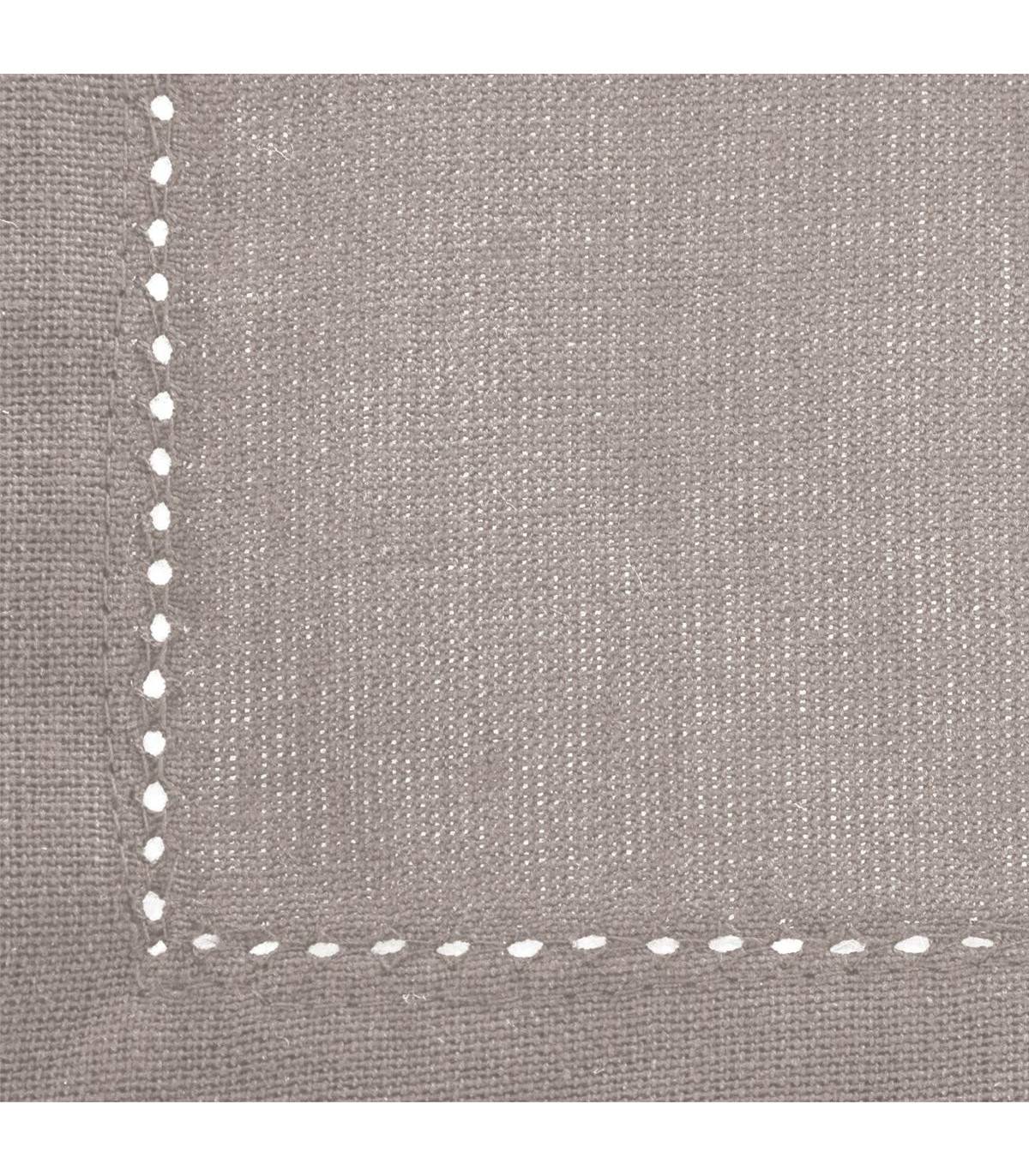 Nappe en coton Chambray Gris Clair 140 x 240 cm - Image 2