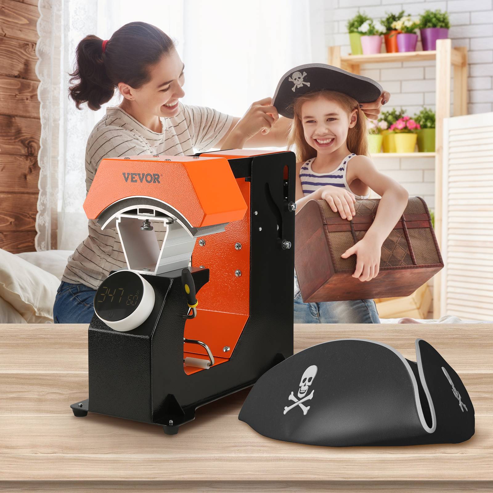 Vevor - VEVOR Presse à chaud 3 en 1 automatique pour casquettes 16.3x8cm, 3 patins anti-adhésif, pour sublimation. - Image 8