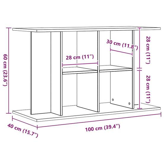 Meuble pour Aquarium 100cm Bois d'Ingénierie avec Rangement Chêne Artisanal - ComfortXL Outdoor Living - Image 9