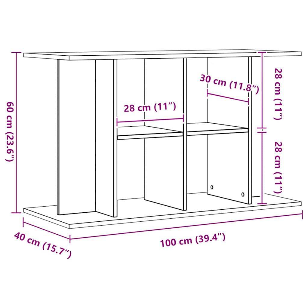 Meuble pour Aquarium 100cm Bois d'Ingénierie avec Rangement Chêne Artisanal - ComfortXL Outdoor Living - Image 9