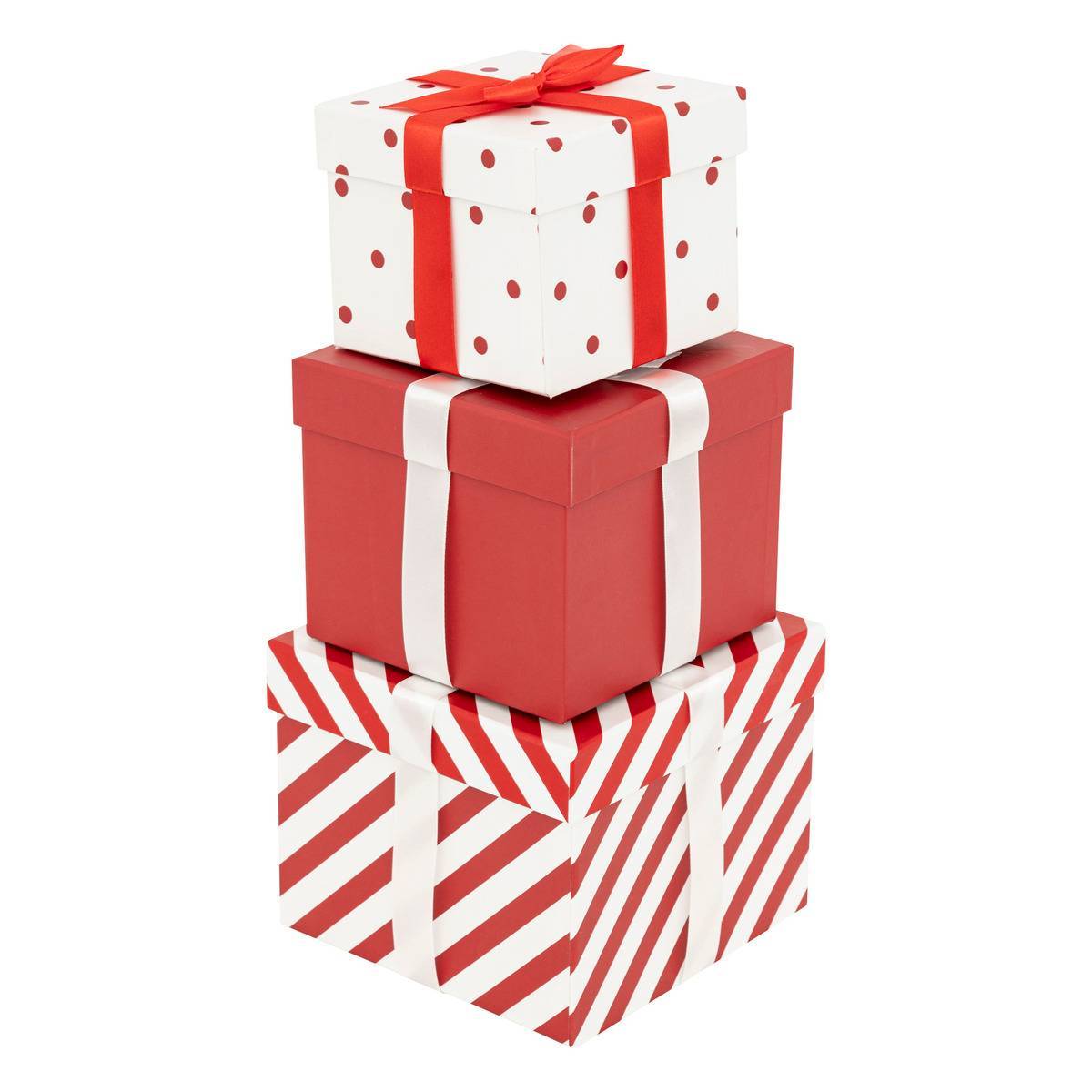 Fééric Lights & Christmas - BOITES CADEAU X3 RG BL 15X12 - Feeric Lights & Christmas - Imagen 1
