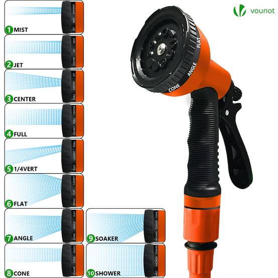Tuyau d’Arrosage Extensible 15m avec Accessoires orange - Image 3