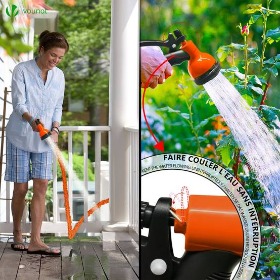 Tuyau d’Arrosage Extensible 15m avec Accessoires orange - Image 7